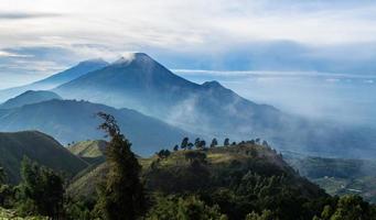 Mountain view from the top of Mount Prau photo