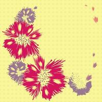 Floral frame and petals. Element for design vector