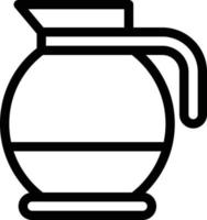 ilustración de vector de hervidor de café en un fondo. símbolos de calidad premium. iconos vectoriales para concepto y diseño gráfico.