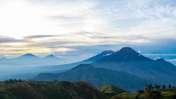 Mountain view from the top of Mount Prau photo