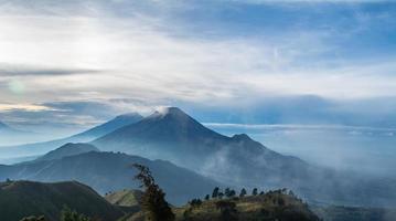 Mountain view from the top of Mount Prau photo