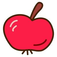 apple in doodle style. Vector illustration of fruit