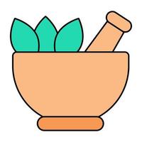 Modern design icon of pestle mortar vector