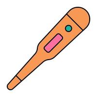 An editable design icon of digital thermometer vector