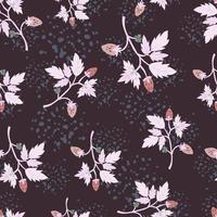 Wild strawberry seamless pattern. Wild berries floral wallpaper. Strawberry plant endless backdrop. vector