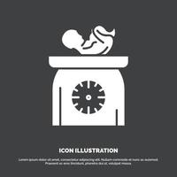 weight. baby. New born. scales. kid Icon. glyph vector symbol for UI and UX. website or mobile application