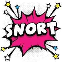 snort Pop art comic speech bubbles book sound effects vector