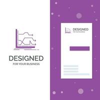 Business Logo for Arrows. forward. graph. market. prediction. Vertical Purple Business .Visiting Card template. Creative background vector illustration