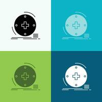 Clinical. digital. health. healthcare. telemedicine Icon Over Various Background. glyph style design. designed for web and app. Eps 10 vector illustration