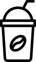 ilustración de vector de vidrio de café sobre un fondo. símbolos de calidad premium. iconos vectoriales para concepto y diseño gráfico.