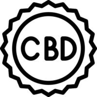 ilustración vectorial cbd en un fondo. símbolos de calidad premium. iconos vectoriales para concepto y diseño gráfico. vector