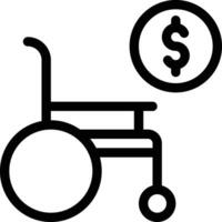 wheelchair vector illustration on a background.Premium quality symbols.vector icons for concept and graphic design.