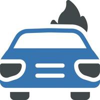 ilustración de vector de fuego de coche en un fondo. símbolos de calidad premium. iconos vectoriales para concepto y diseño gráfico.