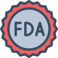 FDA vector illustration on a background.Premium quality symbols.vector icons for concept and graphic design.