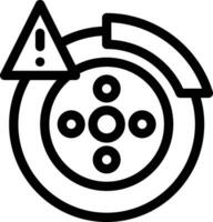 ilustración de vector de neumático en un fondo. símbolos de calidad premium. iconos vectoriales para concepto y diseño gráfico.