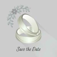 Vector Silver wedding rings