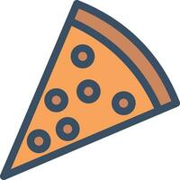 ilustración de vector de pizza en un fondo. símbolos de calidad premium. iconos vectoriales para concepto y diseño gráfico.