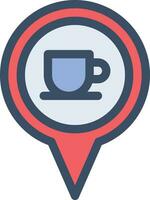 coffee location vector illustration on a background.Premium quality symbols.vector icons for concept and graphic design.