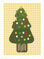 Christmas stamp. Garlands, flags, labels, bubbles, ribbons and stickers. Collection of Merry Christmas decorative icons vector