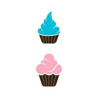 Cup Cake Vector icon design illustration