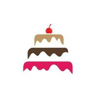 Cake Vector icon design illustration