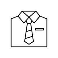 office uniforms outline icon vector