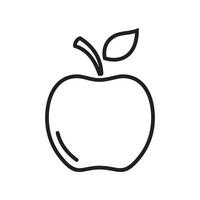 apple outline icon vector