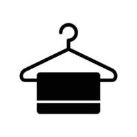 towel in hanger flat icon vector