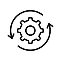 setting cog outline icon vector