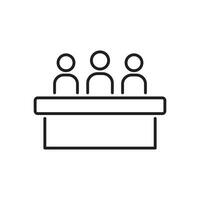 jury group outline icon vector