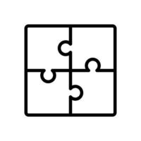 puzzle outline icon vector