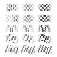 Wave line icon collection vector