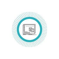 Window. Mac. operational. os. program Line Icon. Vector isolated illustration