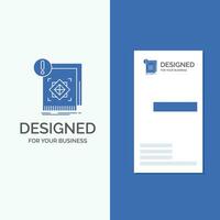 Business Logo for structure. standard. infrastructure. information. alert. Vertical Blue Business .Visiting Card template. vector