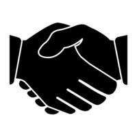 An icon design of handshake vector