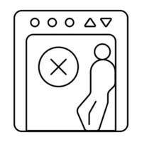 Creative design icon of no lift vector