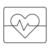 un icono de diseño único de cardiograma vector