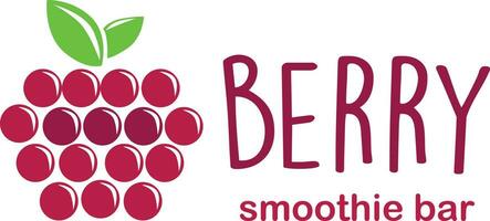 Vector Logo illustration berry smoothie for business drink