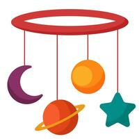 Mobile hanging toy for baby infant bed time decoration for children kid vector