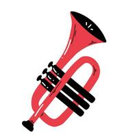 Trumpet vector isolated icon. Trumpet emoji illustration. Trumpet vector isolated emoticon.