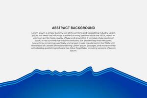 Abstract blue wavy business style background. Abstract business background banner beautiful blue wave vector