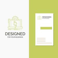 Business Logo for data. processing. Analysis. reporting. sync. Vertical Green Business .Visiting Card template. Creative background vector illustration