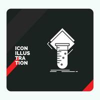 Red and Black Creative presentation Background for Chemistry. lab. study. test. testing Glyph Icon vector
