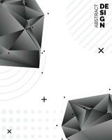 Black vector blurry triangle background design. Geometric background in Origami style with gradient