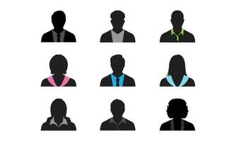 Business Man and business woman in silhouettes. vector