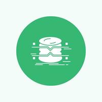 database. data. architecture. infographics. monitoring White Glyph Icon in Circle. Vector Button illustration