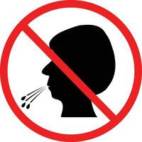 No spitting sign on transparent background. No spitting symbol. flat style. vector