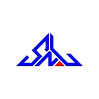 Diseño creativo del logotipo de la letra snl con gráfico vectorial, logotipo simple y moderno de snl en forma de triángulo. vector