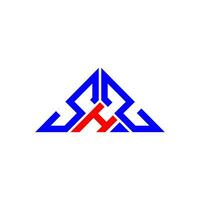 diseño creativo del logotipo de la letra shz con gráfico vectorial, logotipo simple y moderno de shz en forma de triángulo. vector