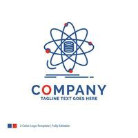 Company Name Logo Design For Analysis. data. information. research. science. Blue and red Brand Name Design with place for Tagline. Abstract Creative Logo template for Small and Large Business. vector